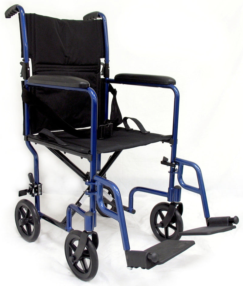 Karman LT-2019 19" seat 19 lbs. Lightweight Transport Chair with Removable Footrest
