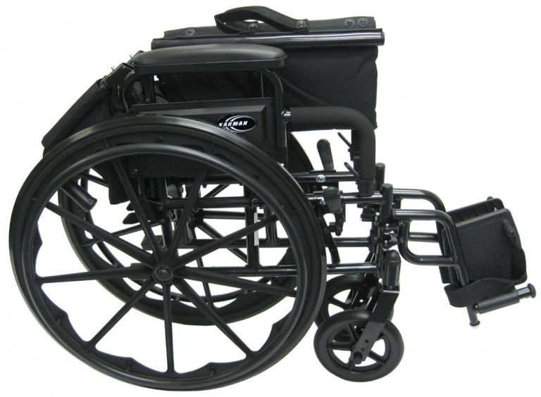 Ultra Lightweight Wheelchairs - Karman 802-DY Ultra Lightweight Wheelchair With Flip Back Armrest