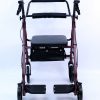 Karman R-4602-T Rollator and Transport Combo with Flip-up Footplate and Padded Seat