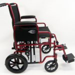 Karman T-920W Heavy Duty Transport Wheelchair with Removable Footrest and Armrest