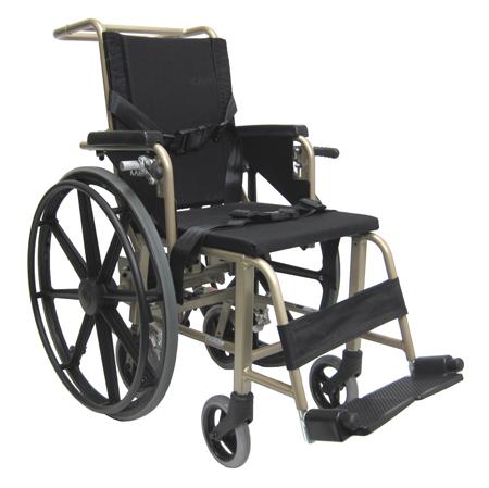 Airplane Aisle Wheelchairs - Karman KMAA20 Convertible Airplane Aisle Chair, Foot Operated 24" Quick Release Rear Wheels, Also Comes With 7" Rear Wheels