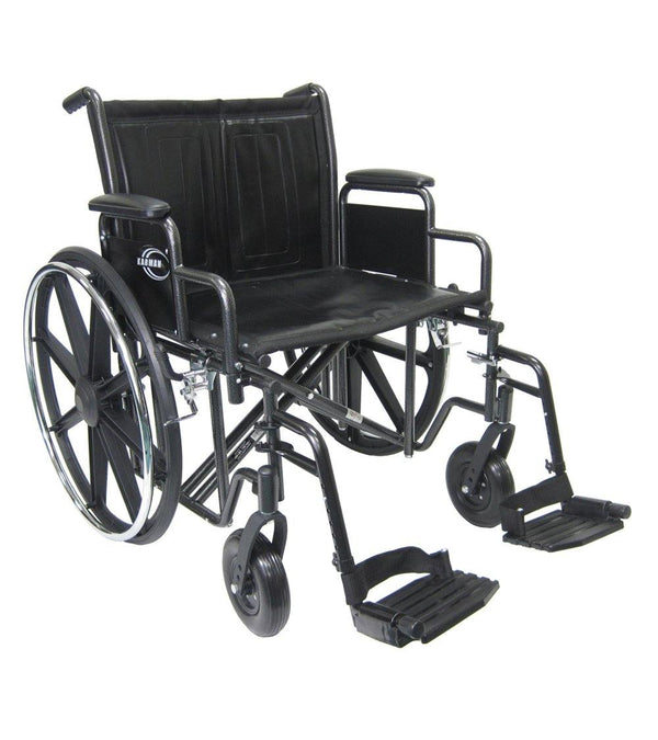 Bariatric Wheelchairs - Karman KN-922 22" Seat Heavy Duty Wheelchair With Removable Armrest And Adjustable Seat Height