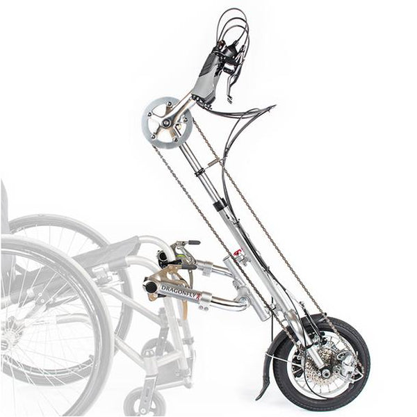 Rio Mobility Dragonfly attachable manual handcycle 