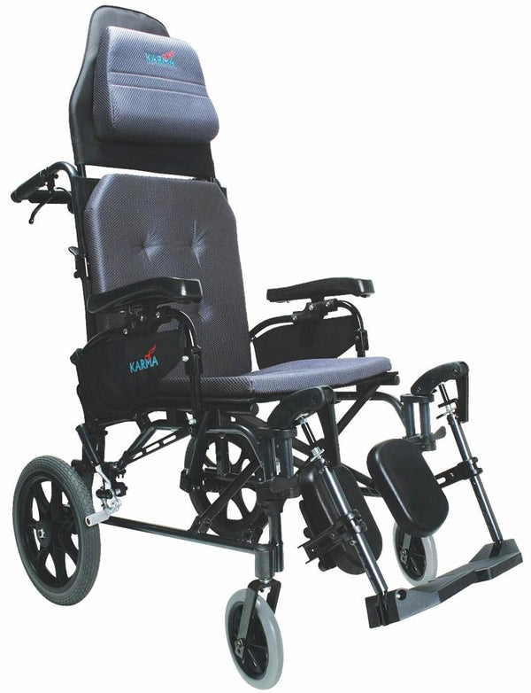 Reclining Wheelchairs - Karman MVP502 Lightweight Ergonomic Reclining Transport Wheelchair