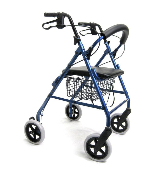 Rollators - Karman R-4608 Lightweight Rollator With Large 8" Inch Casters And Padded Seat