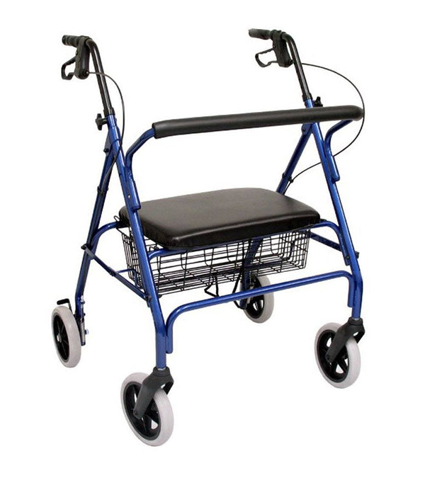 Rollators - Karman R-4700 Extra Wide Bariatric Rollator With Padded Flip-down Seat, Steel, 24 Lbs.