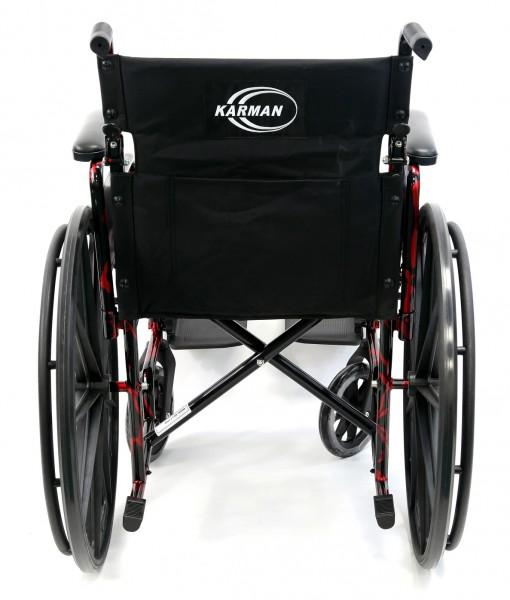 Standard Wheelchairs - Karman LT-770Q 18" Lightweight Wheelchair Red Streak