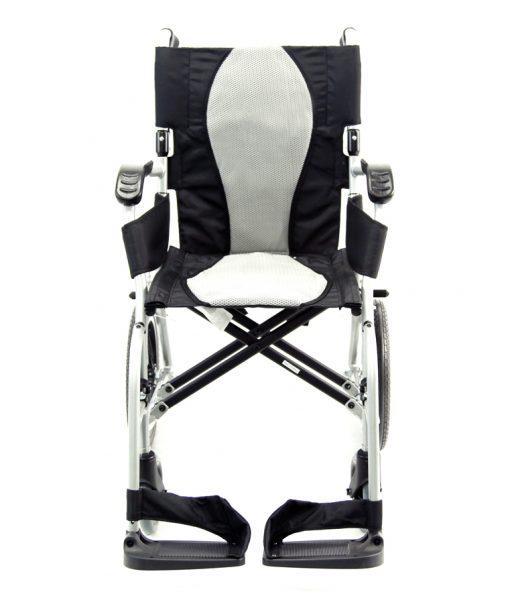 Transport Wheelchairs - Karman Ergo Flight 2512 Transport With Swing Away Footrest And Companion Brakes