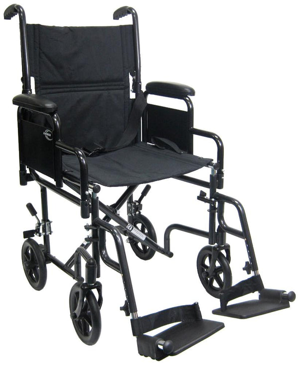 Transport Wheelchairs - Karman T-2700 Transport Wheelchair With Removable Armrest And Footrest